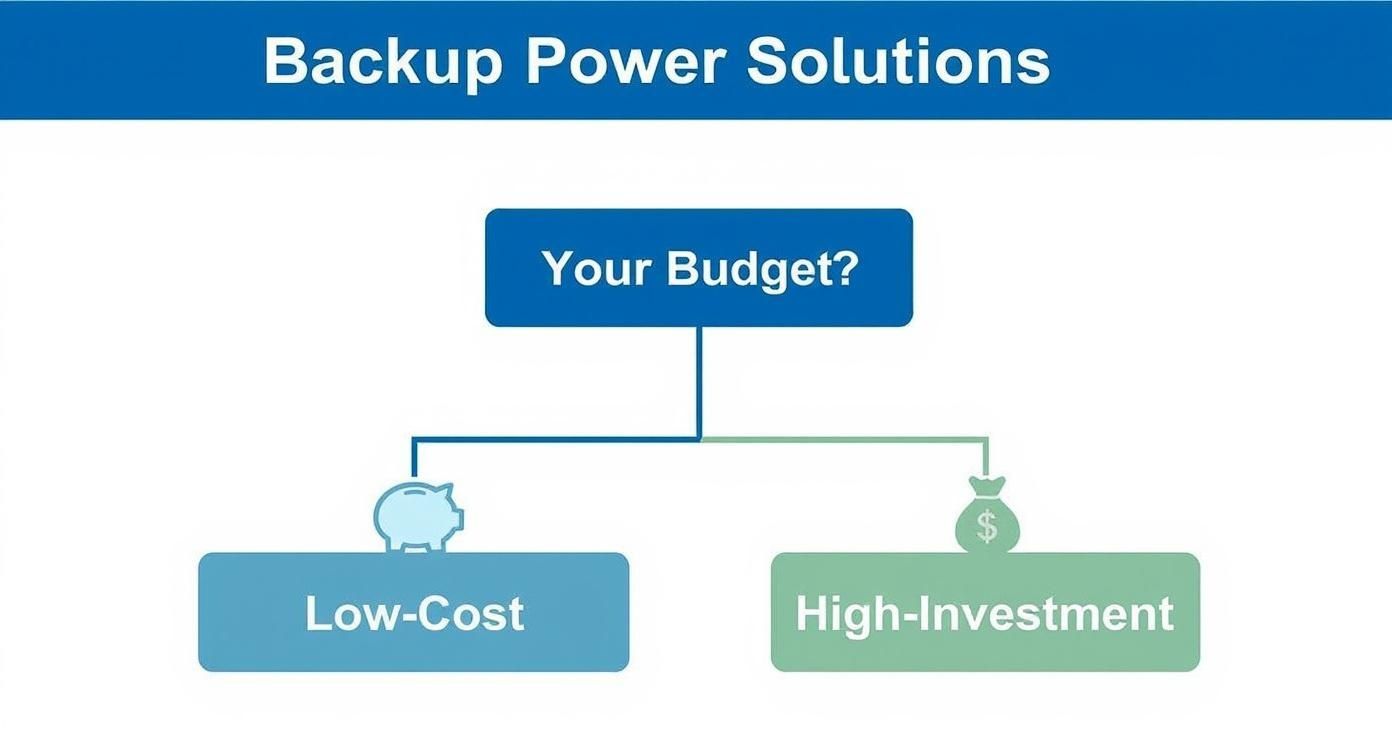 Infographic about home backup power solutions