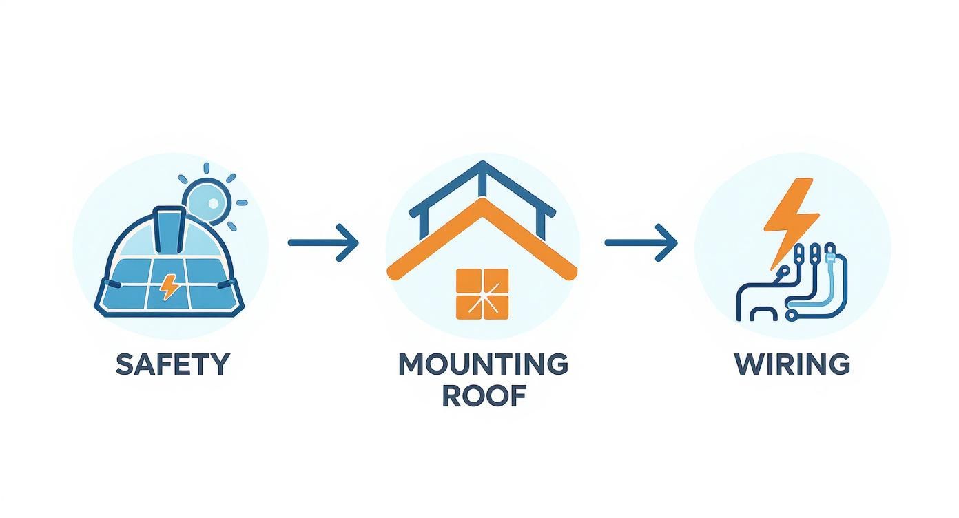 Infographic about solar panel installation guide
