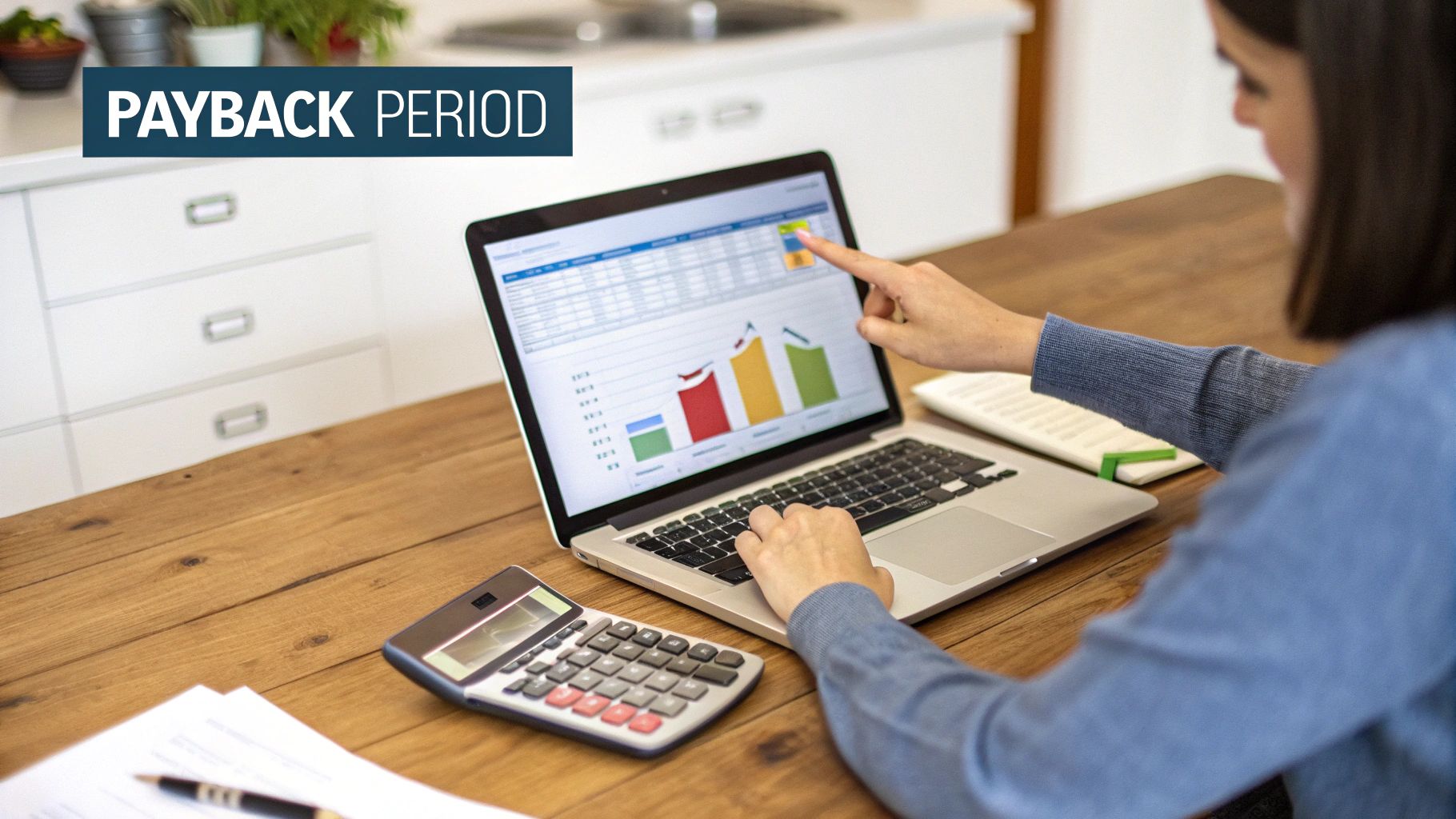 A simple bar chart titled 'Average Solar Payback Period by Region' comparing Southwest, Northeast, and Midwest in years.