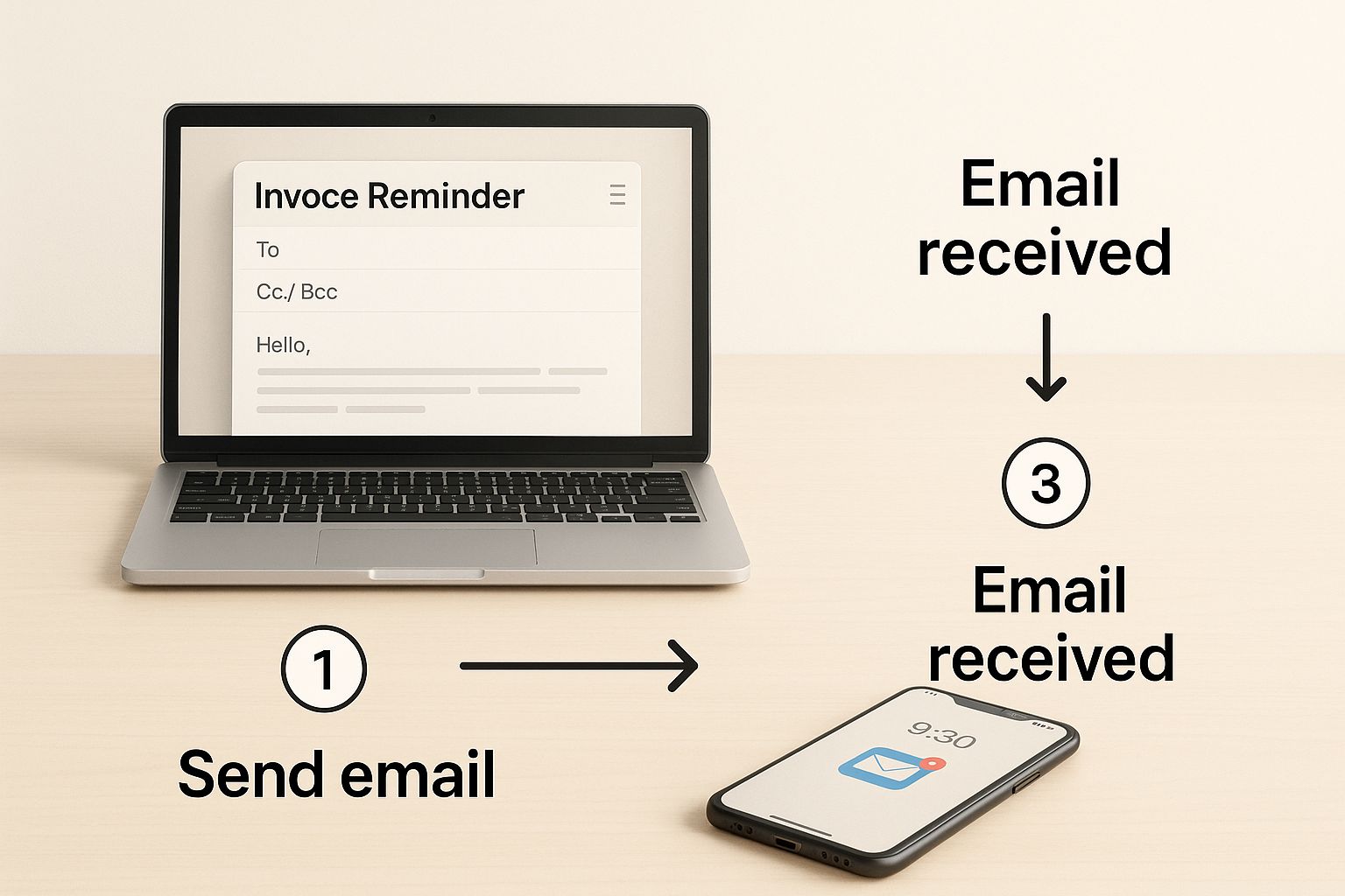 Infographic about how to collect unpaid invoices