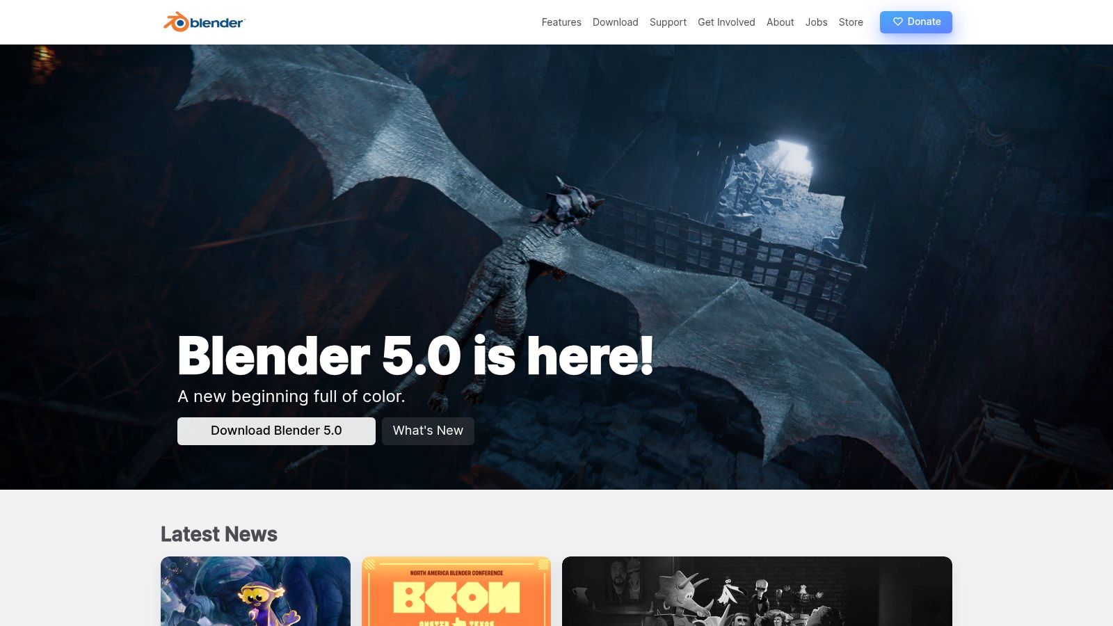 Blender – תוכנת תלת־ממד חופשית (רשמי)