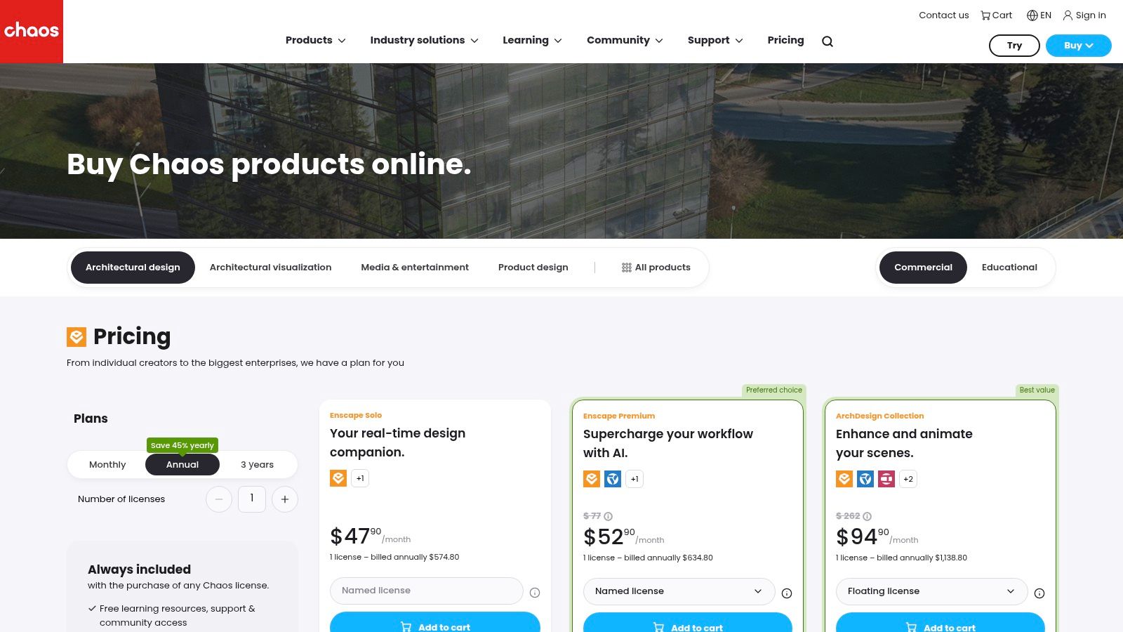 Chaos – V‑Ray (אתר רשמי)