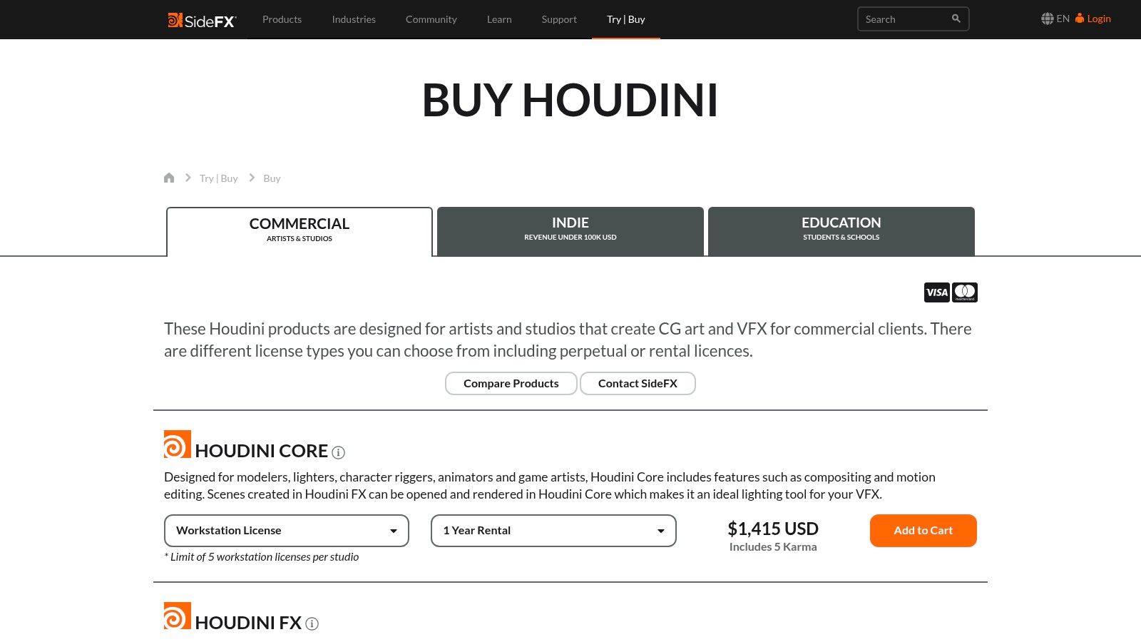 SideFX – Houdini (חנות רשמית)