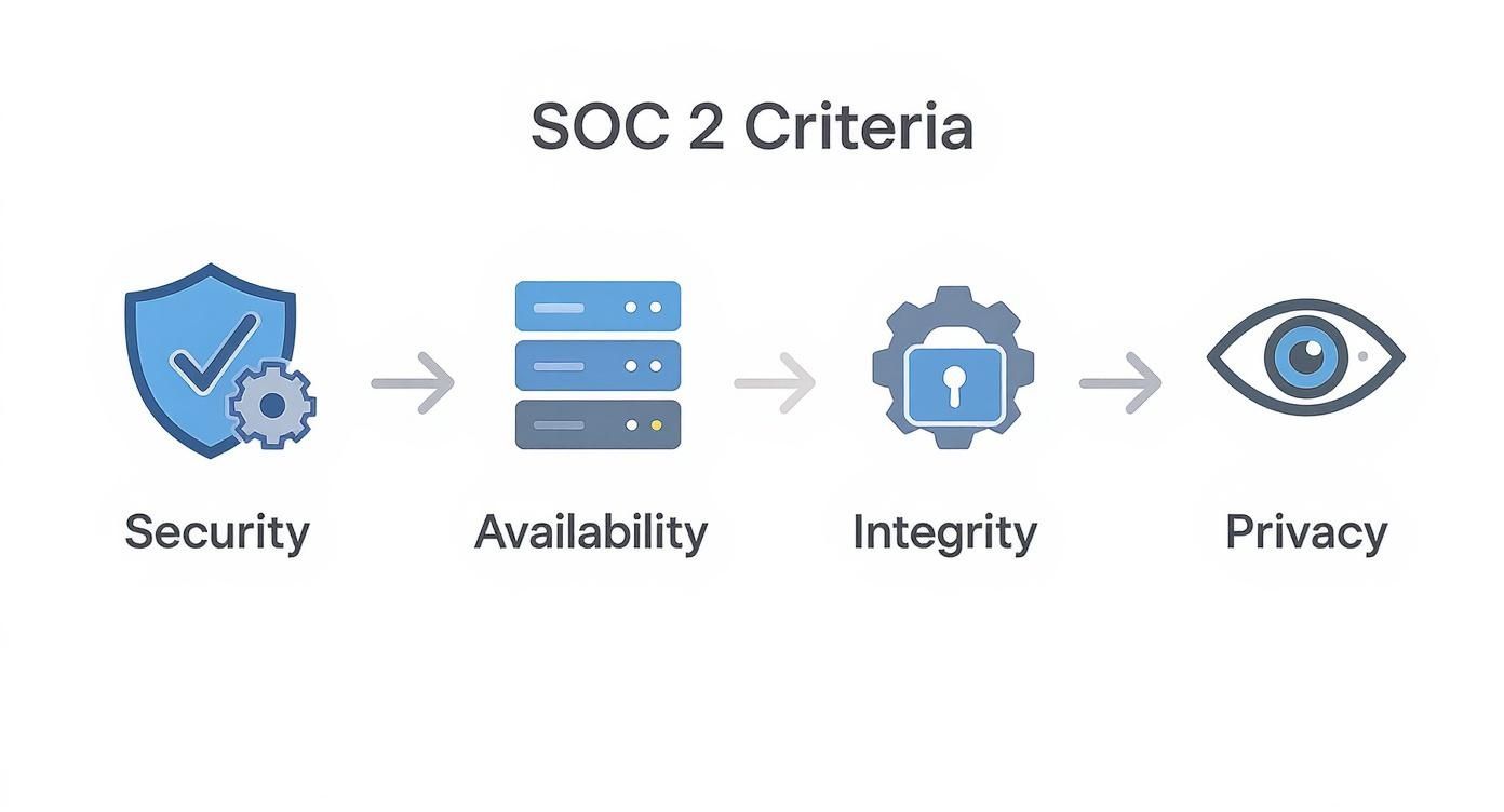 Infographic about soc 2 compliance requirements