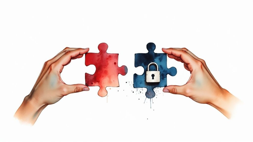 A visual representation of interconnected data nodes, symbolizing the complexity of AI implementation and system integration.