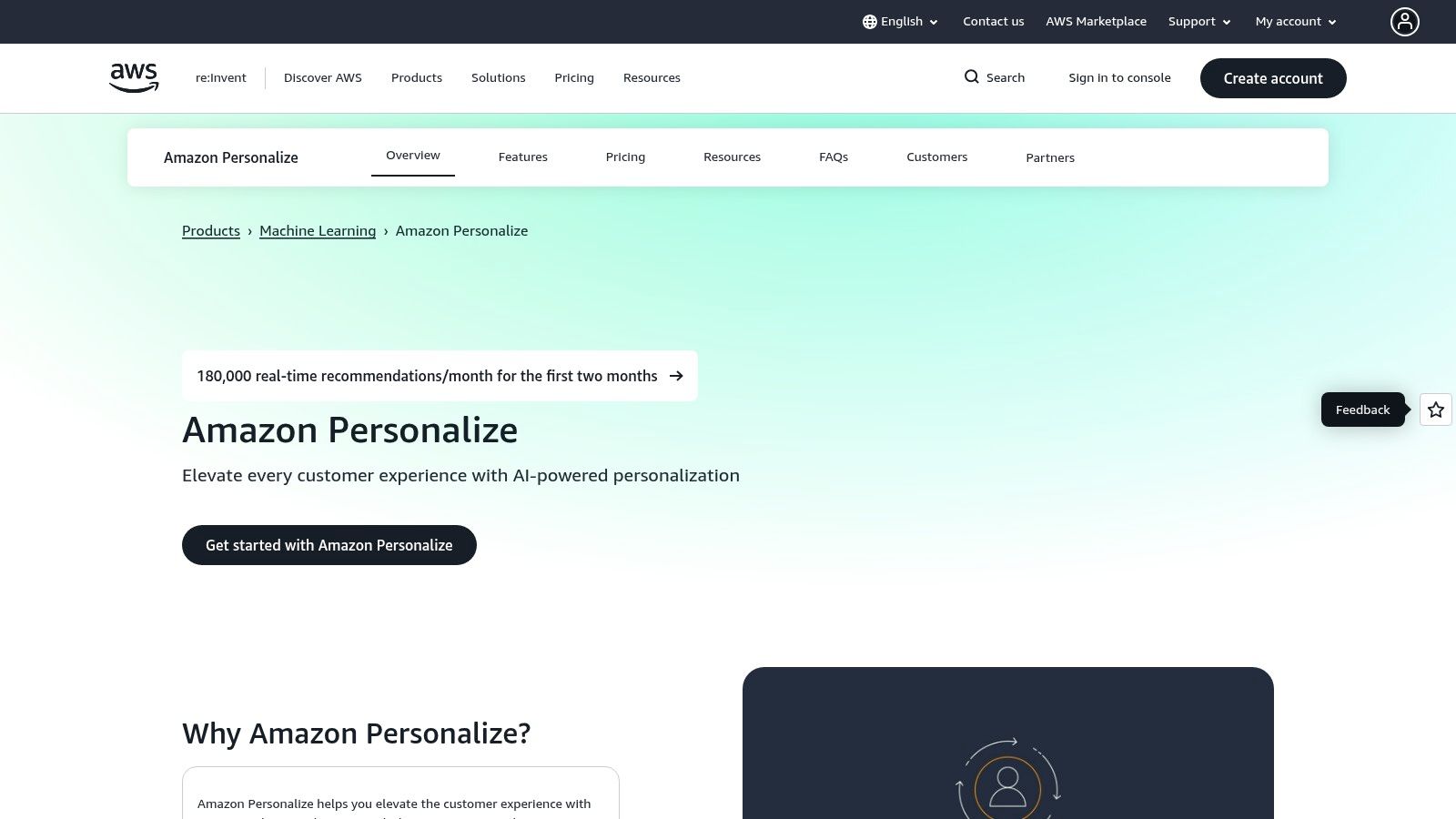 AWS Amazon Personalize