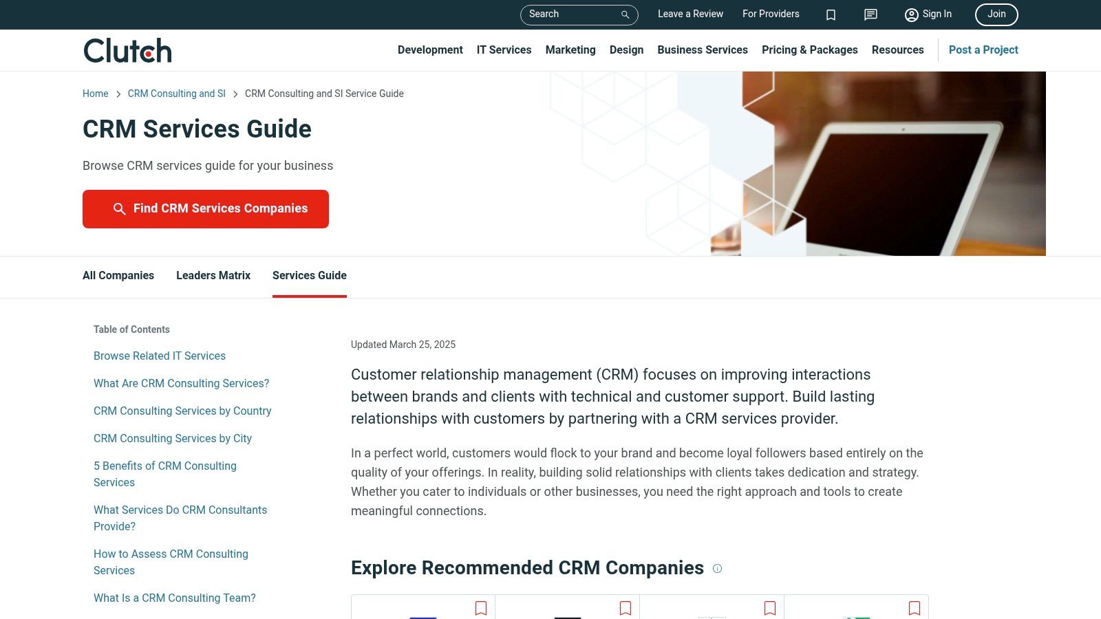 Clutch – CRM Consulting & System Integrators