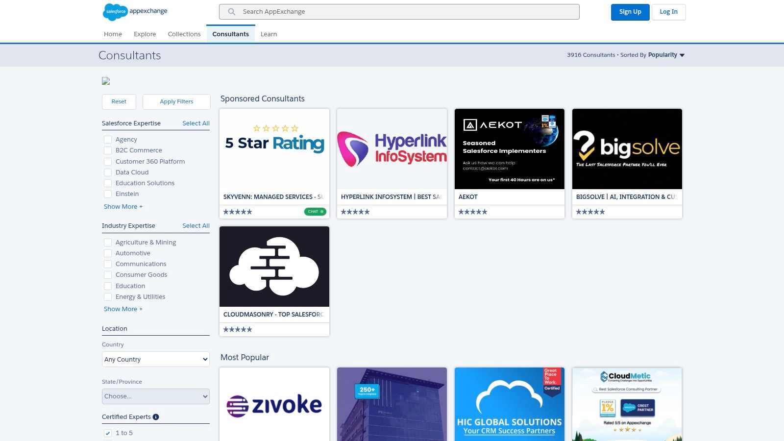 Salesforce AppExchange – Consultants marketplace