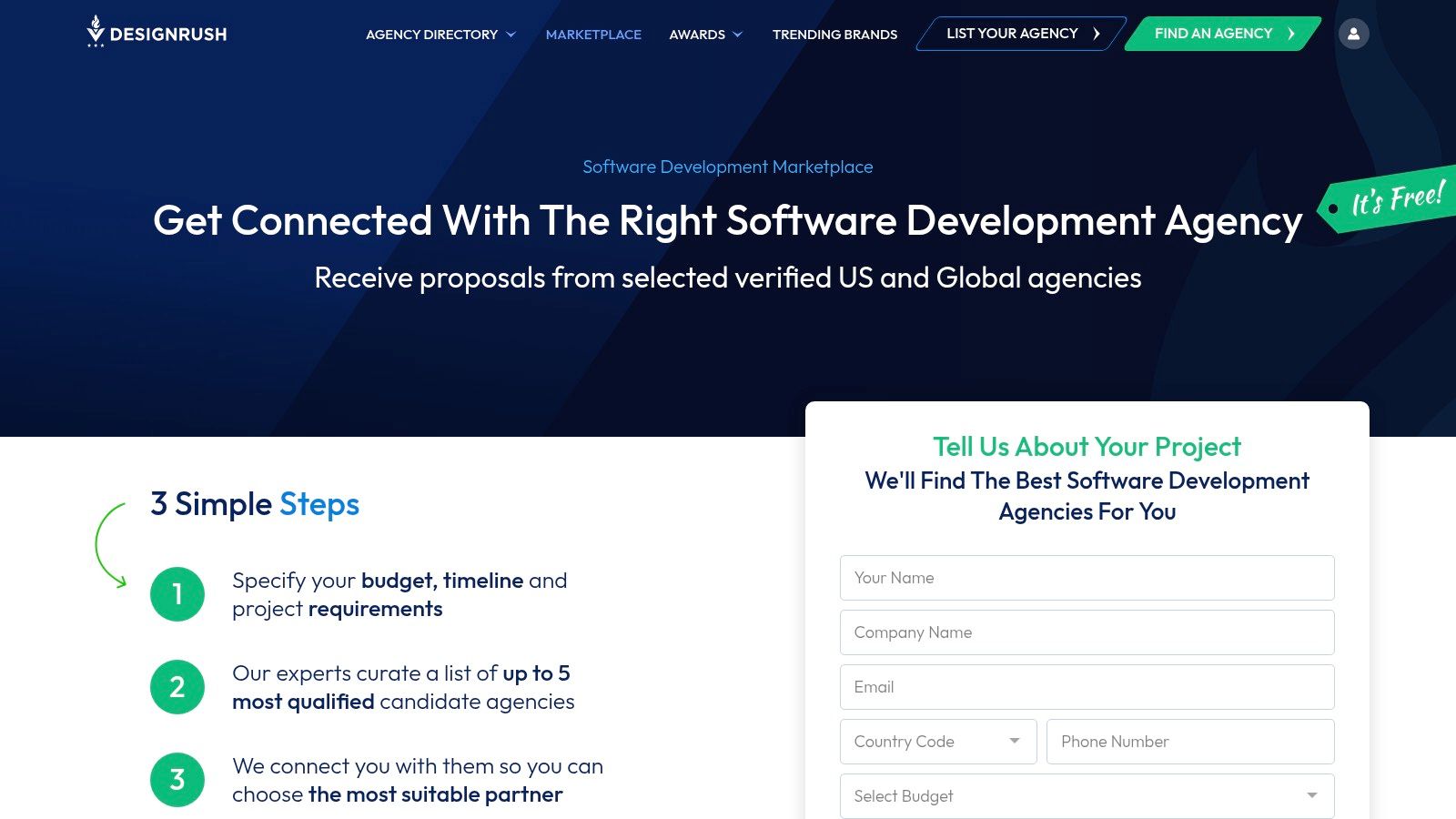 DesignRush software development company profiles
