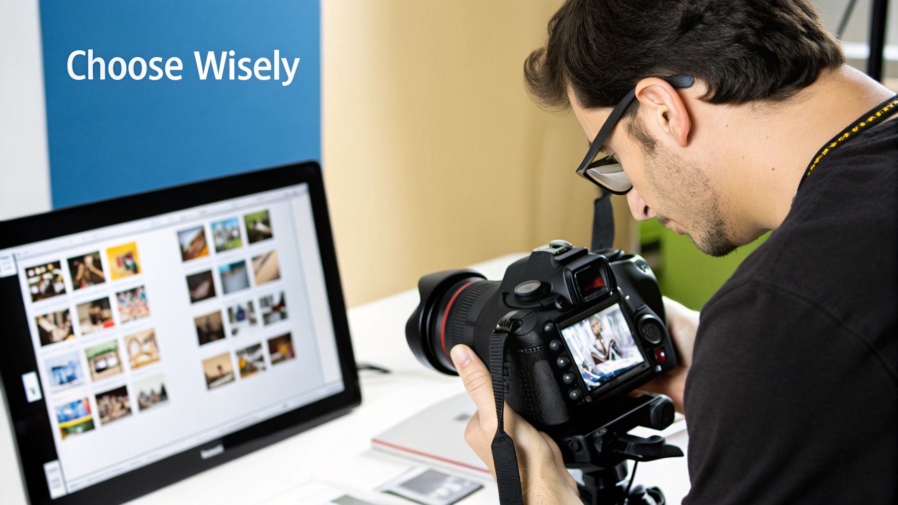 A split screen image showing a photo before and after simple edits, with the edited version looking more vibrant and sharp.