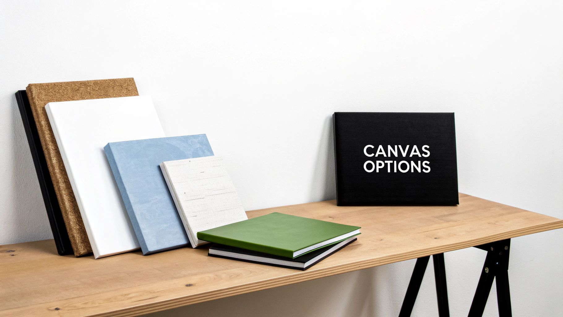 A beautiful canvas print of a family photo hanging above a modern sofa in a well-lit living room.