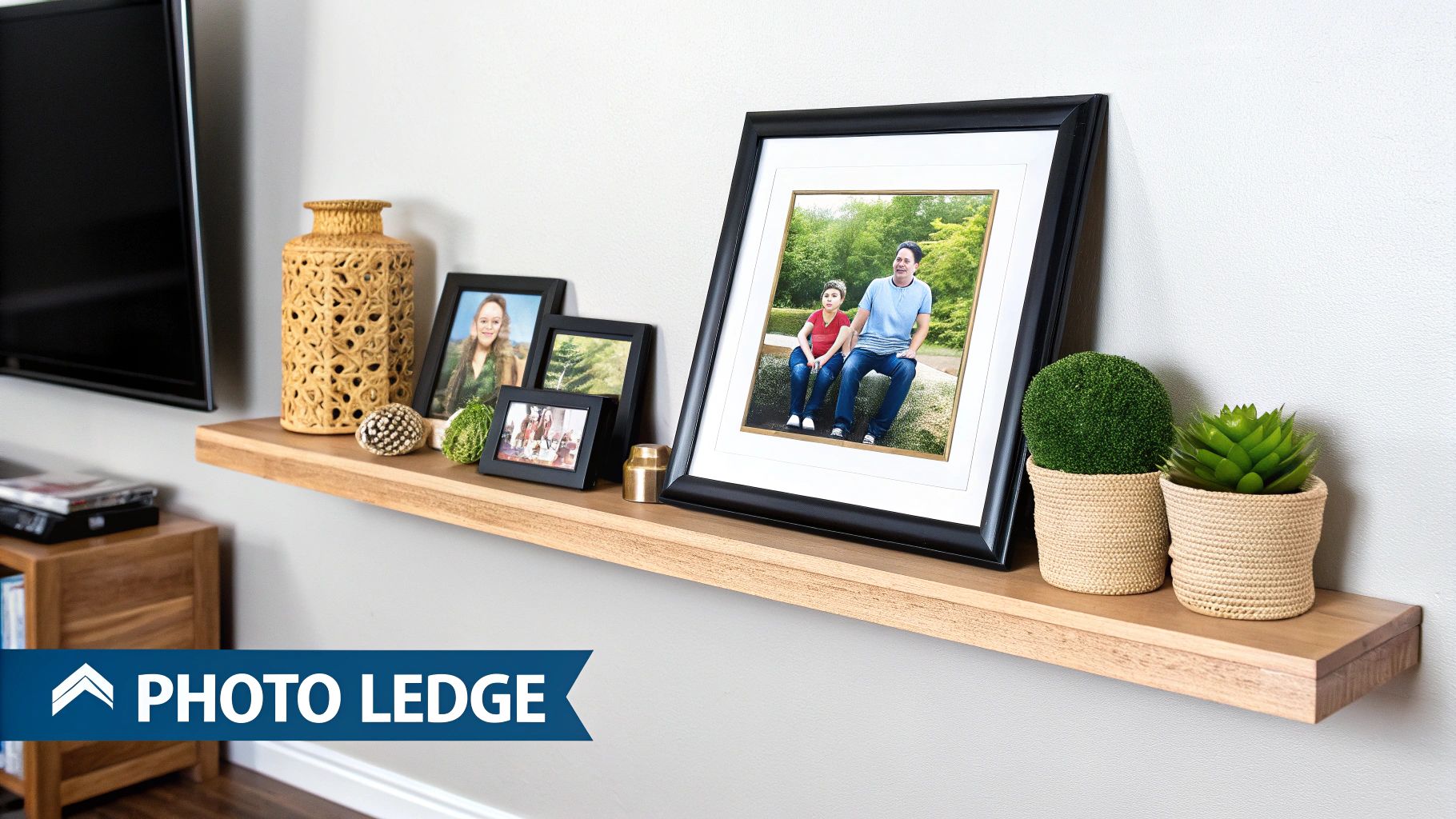 Floating Shelf Photo Ledge Display