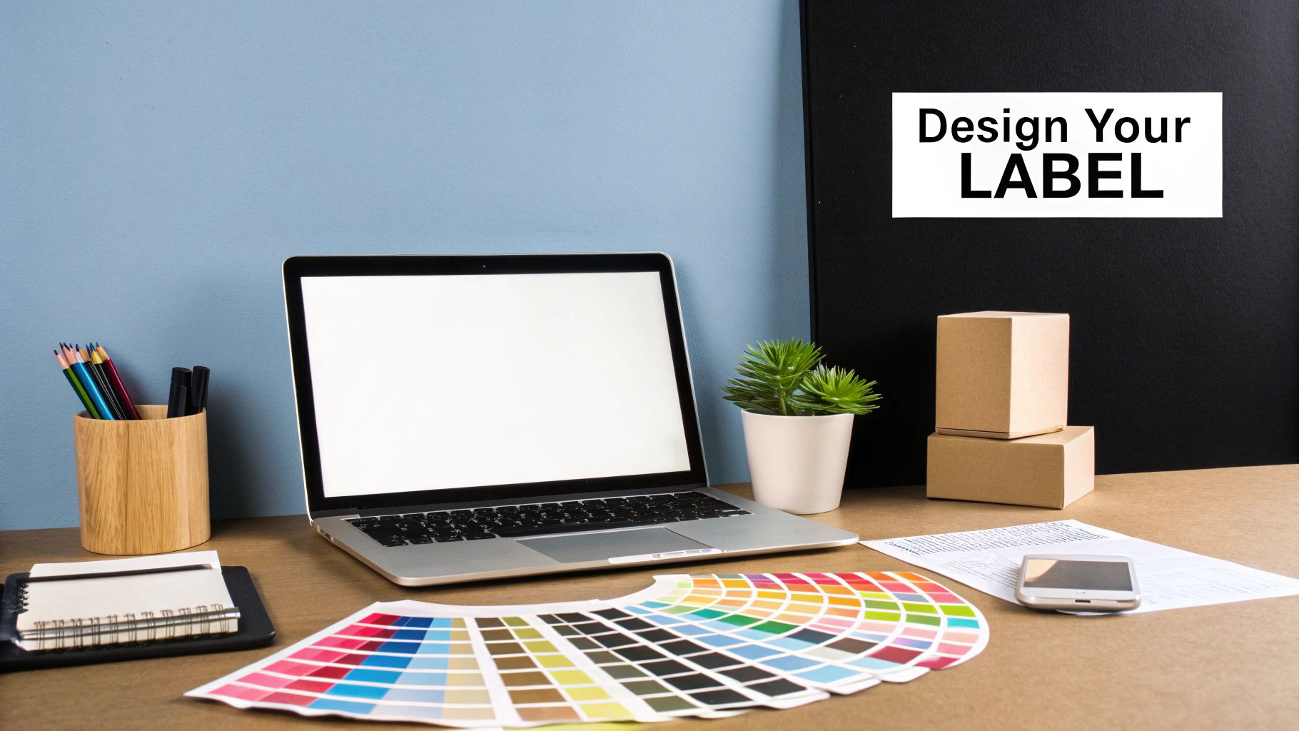 A collection of professionally designed custom labels for small business products, showcasing different styles and brand personalities.