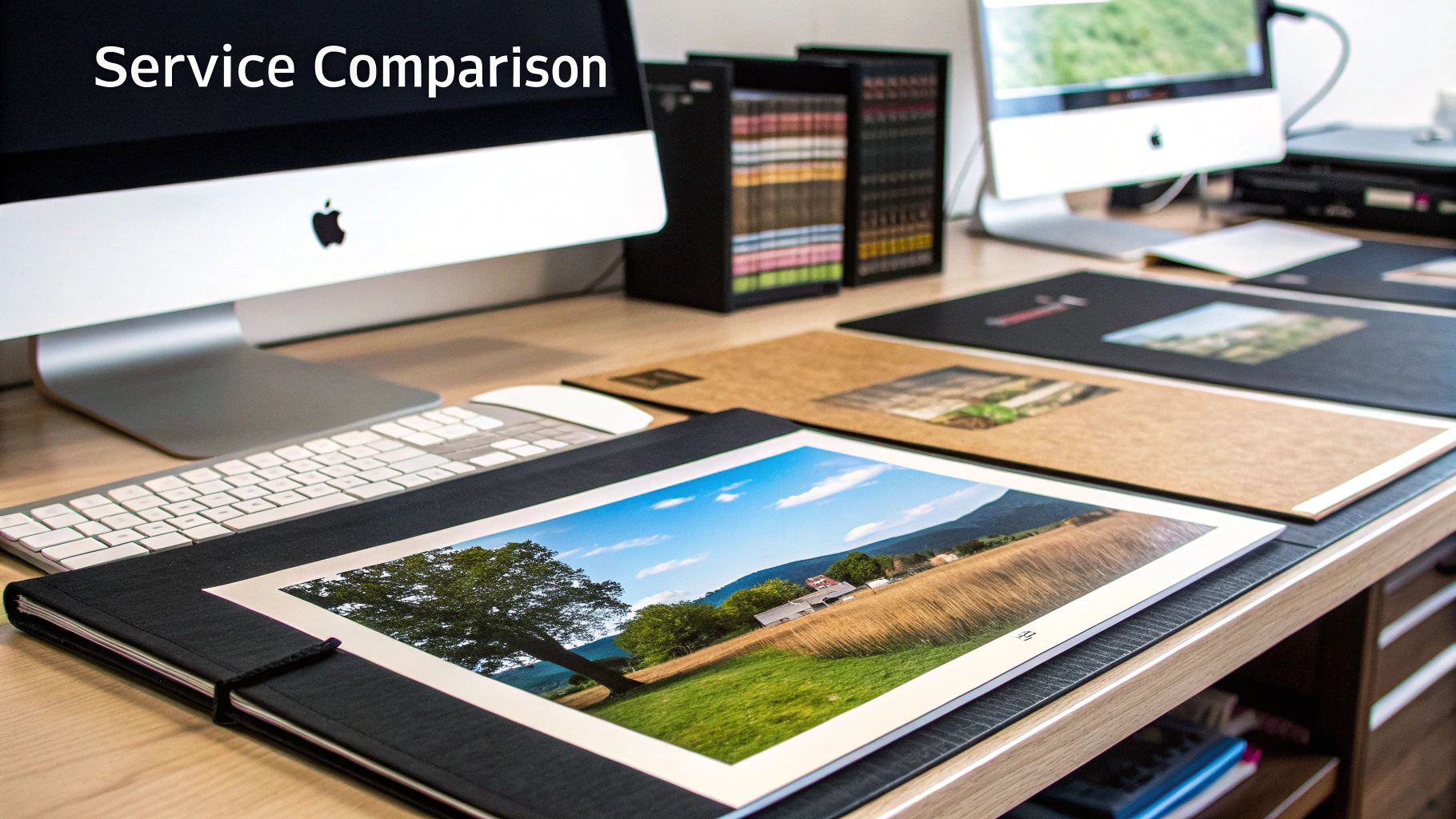 A collection of high-quality canvas prints with vibrant colors displayed on a wall.