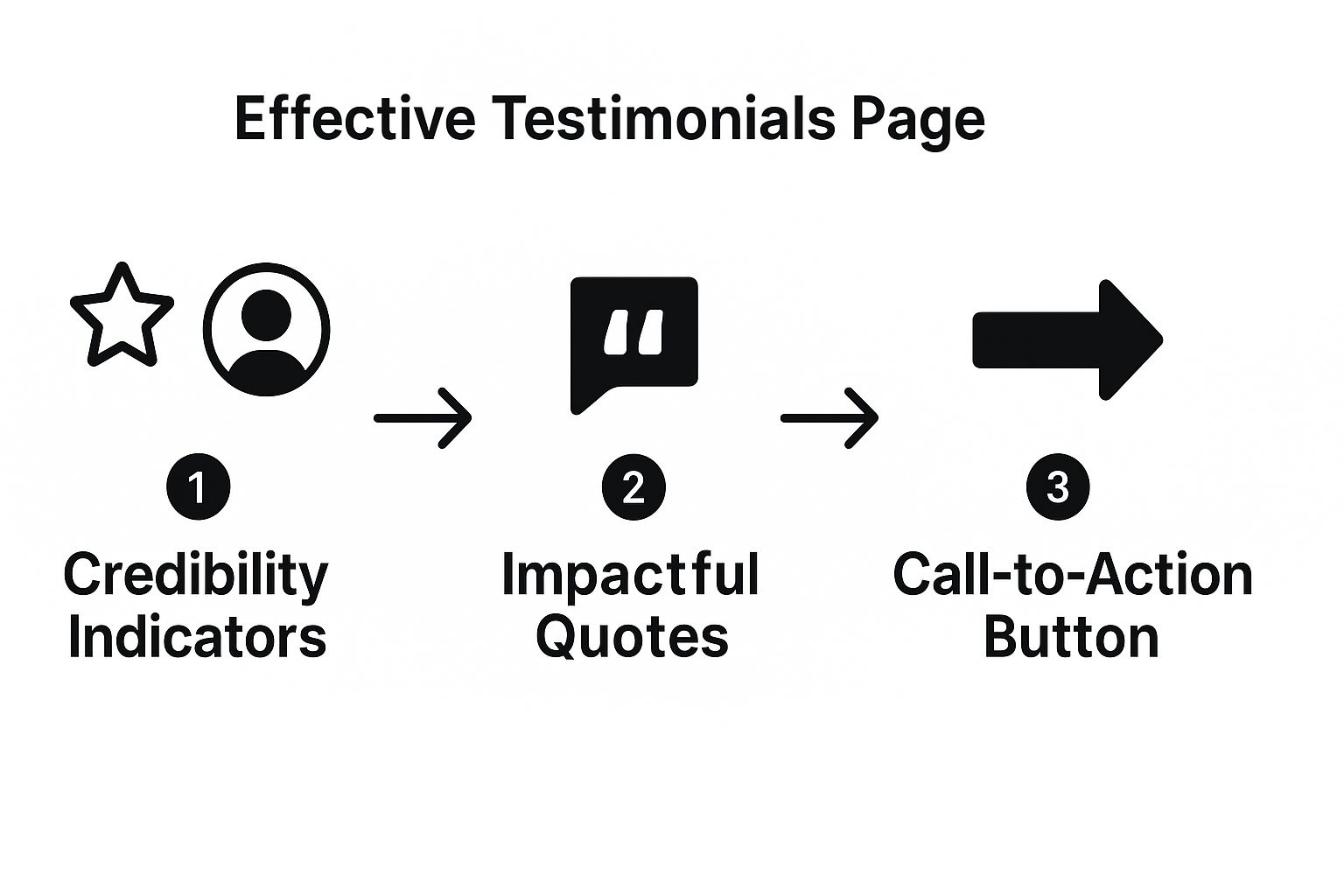 Infographic about testimonials page design