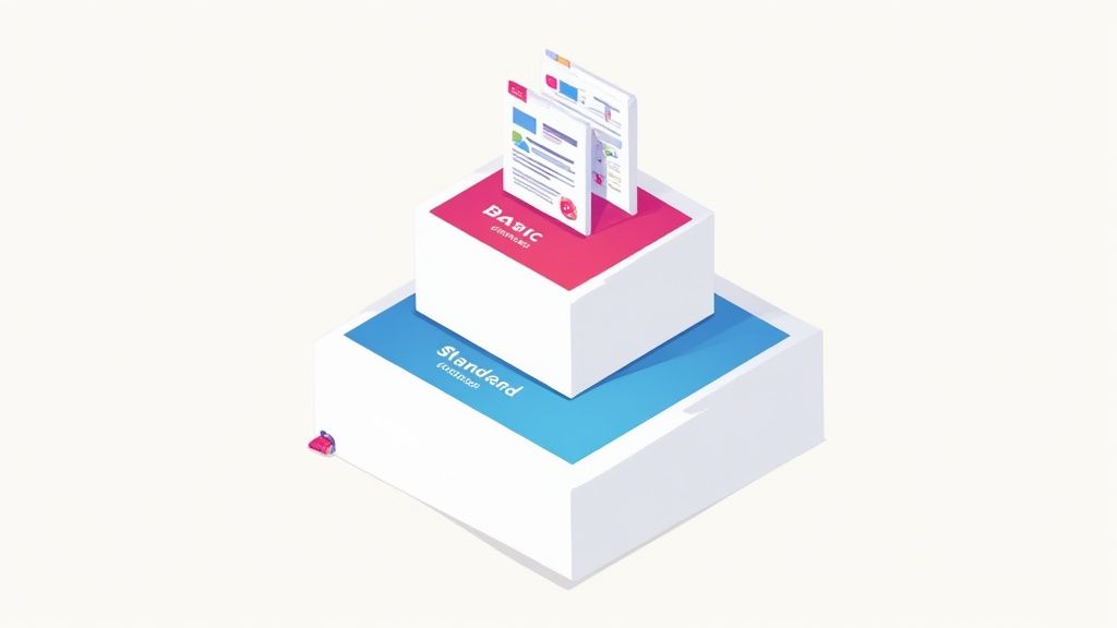 A person at a desk planning out a project on a whiteboard with sticky notes.