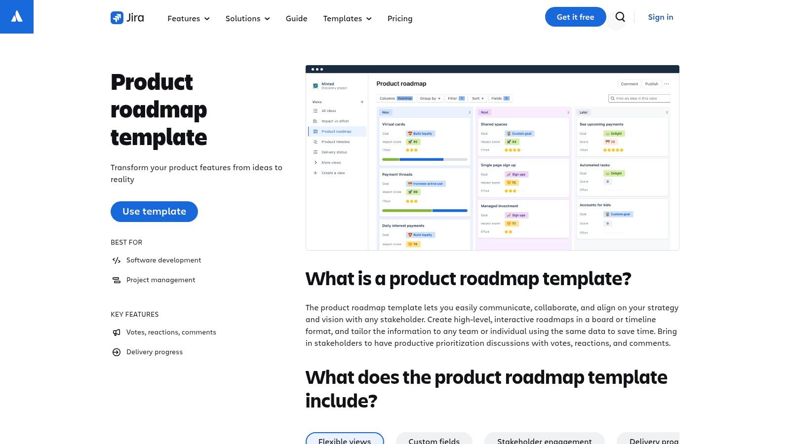 Atlassian Jira (Roadmap Templates)