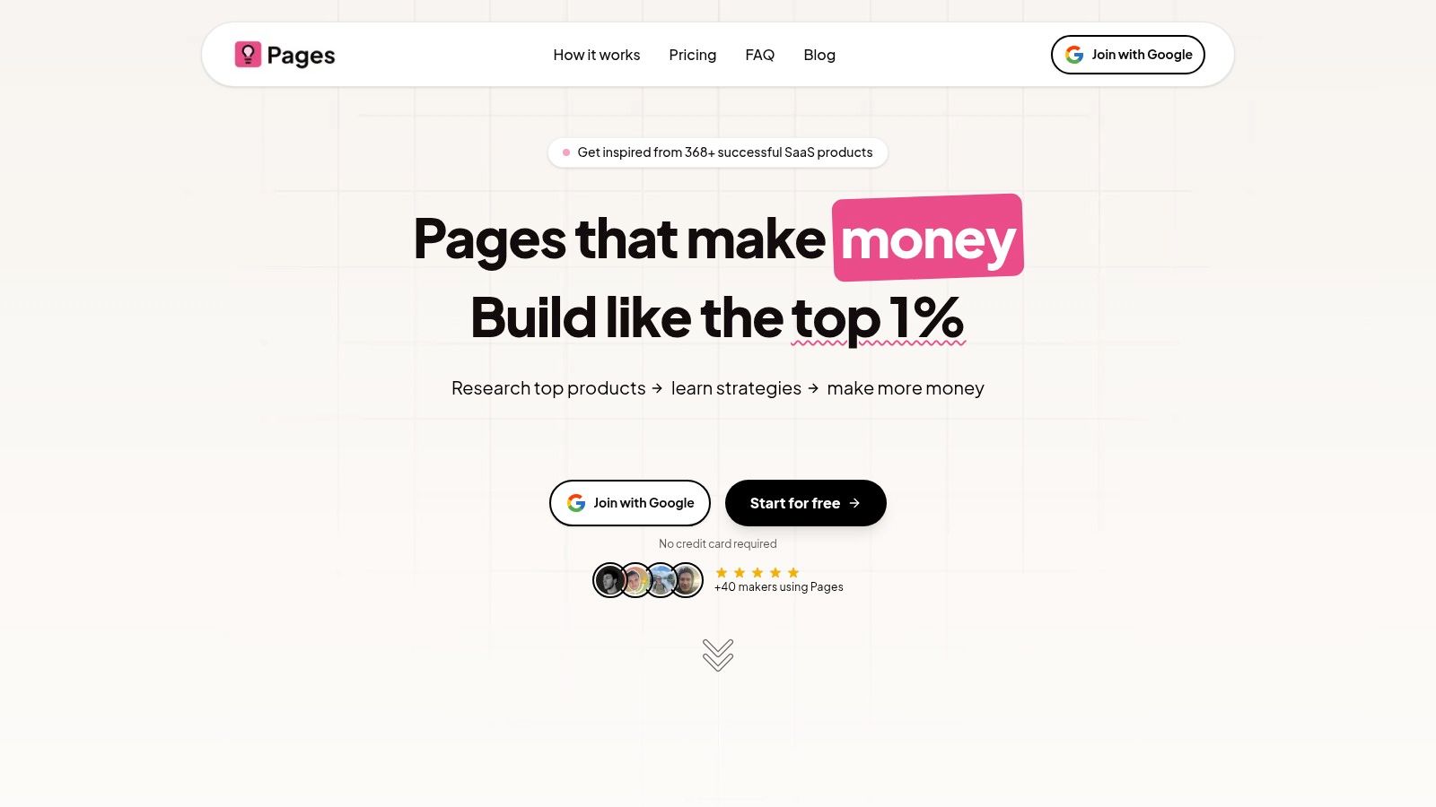 Pages.Report landing page hero section