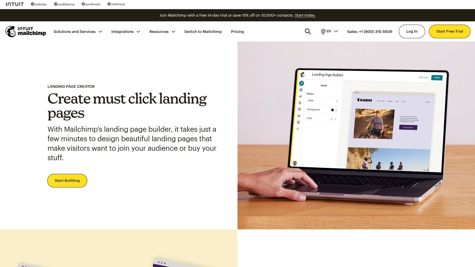 Mailchimp Landing Page Builder