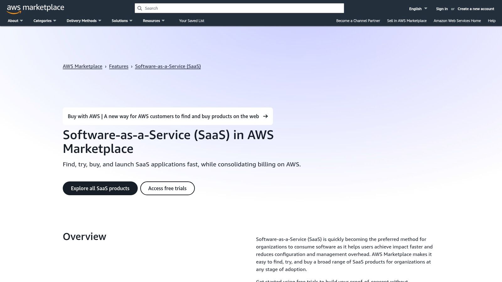 AWS Marketplace (Software‑as‑a‑Service)