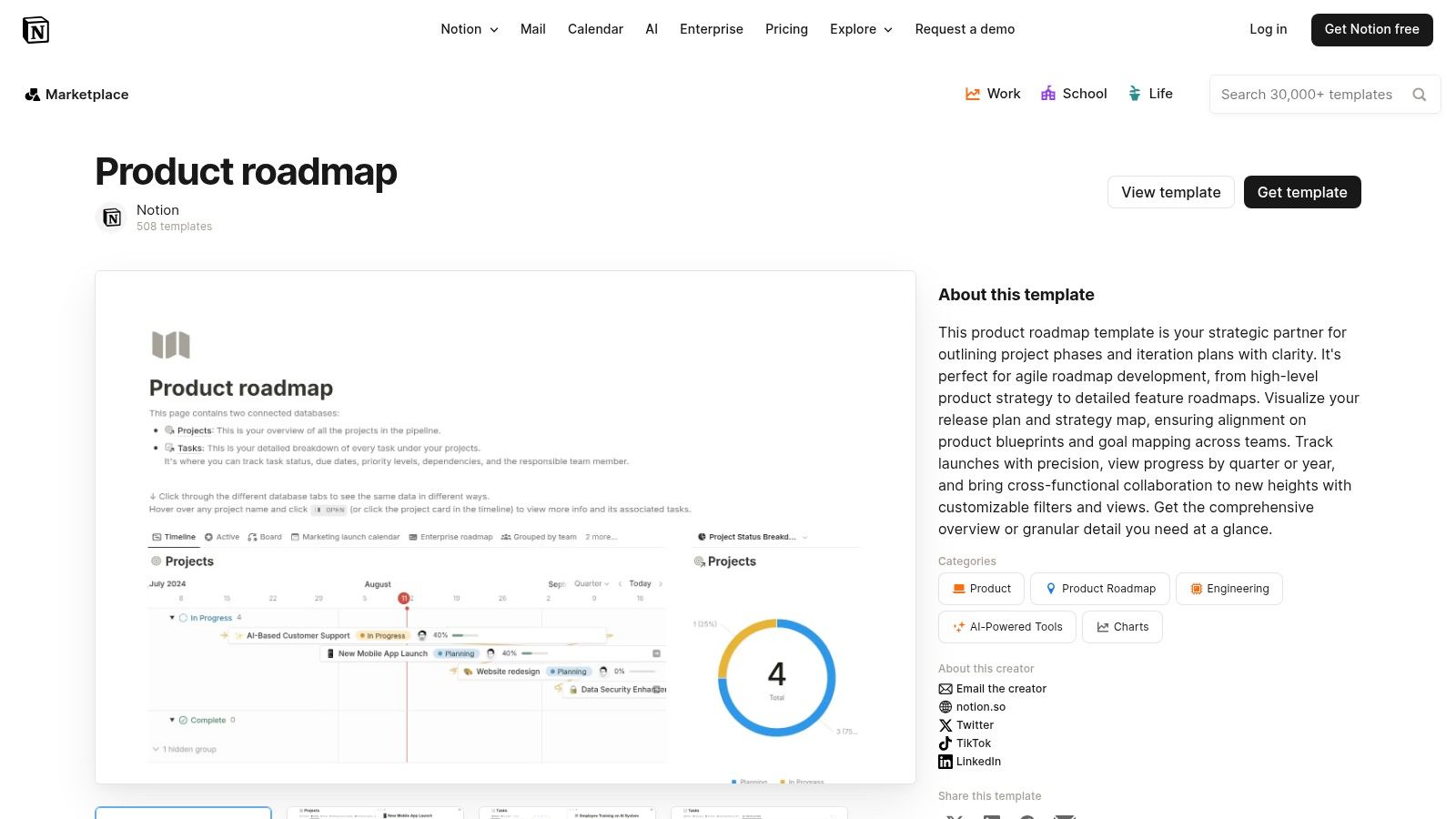 Notion Template Marketplace