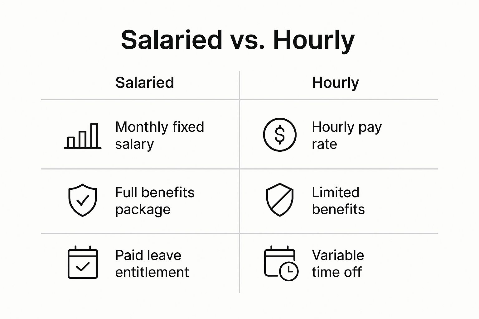 Infographic about salaried employee