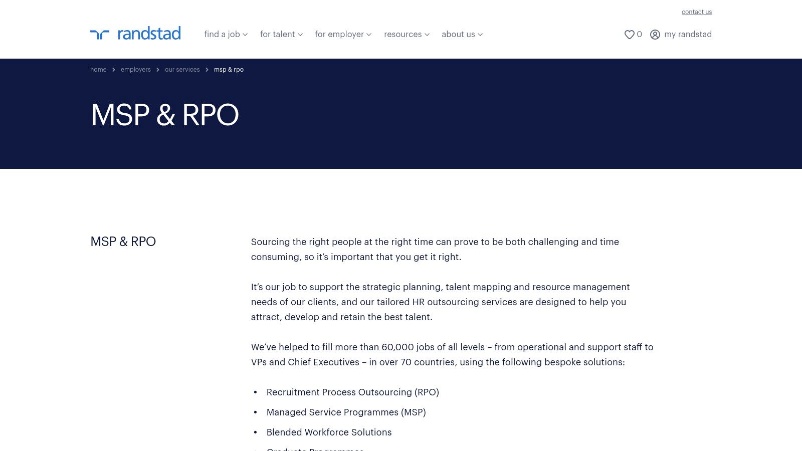 Randstad India – MSP & RPO