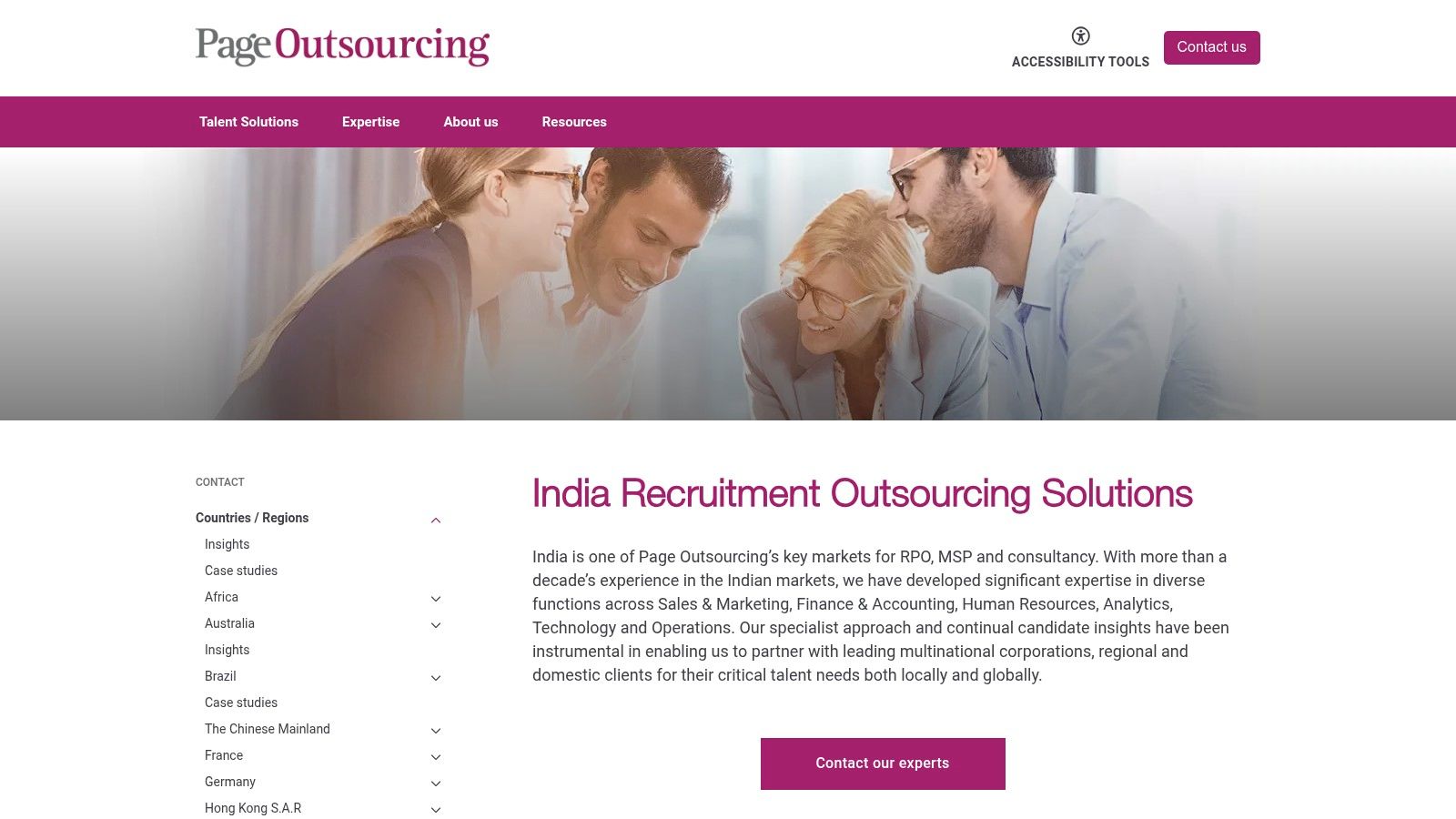 Page Outsourcing (PageGroup) – India RPO + Recruiter-on-Demand