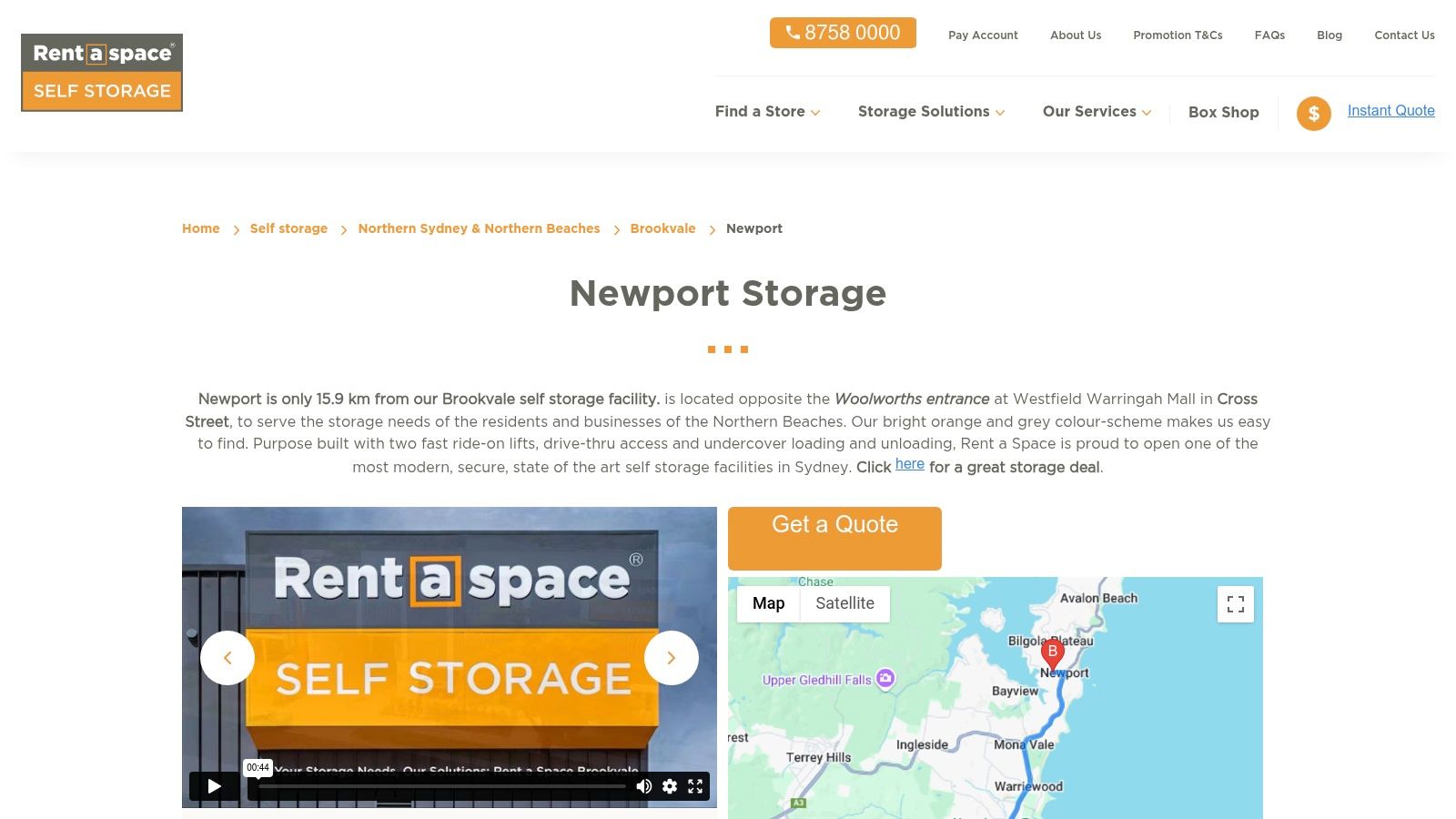 Rent a Space facility showcasing its modern and secure entrance