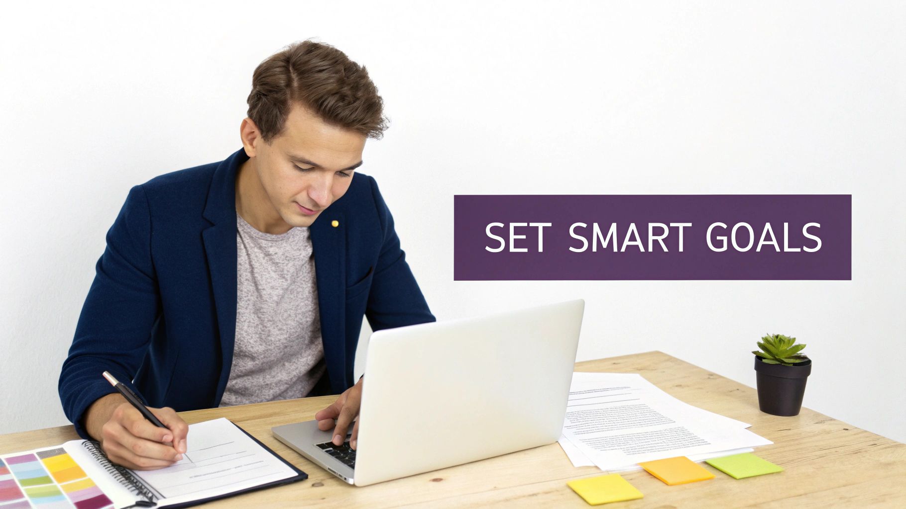 An image showing a magnifying glass over a marketing agency's website, symbolizing careful evaluation of their work.
