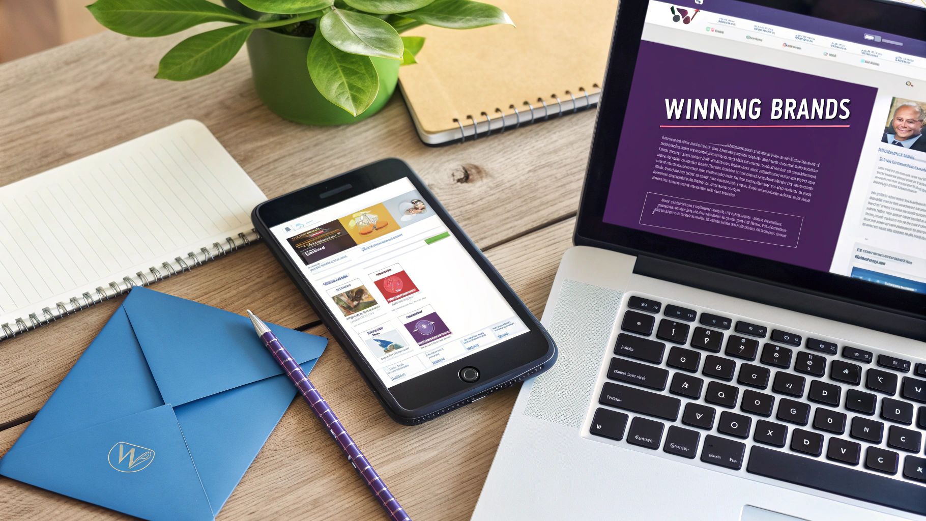 A montage of different brand logos on various marketing channels like social media, email, and mobile apps.