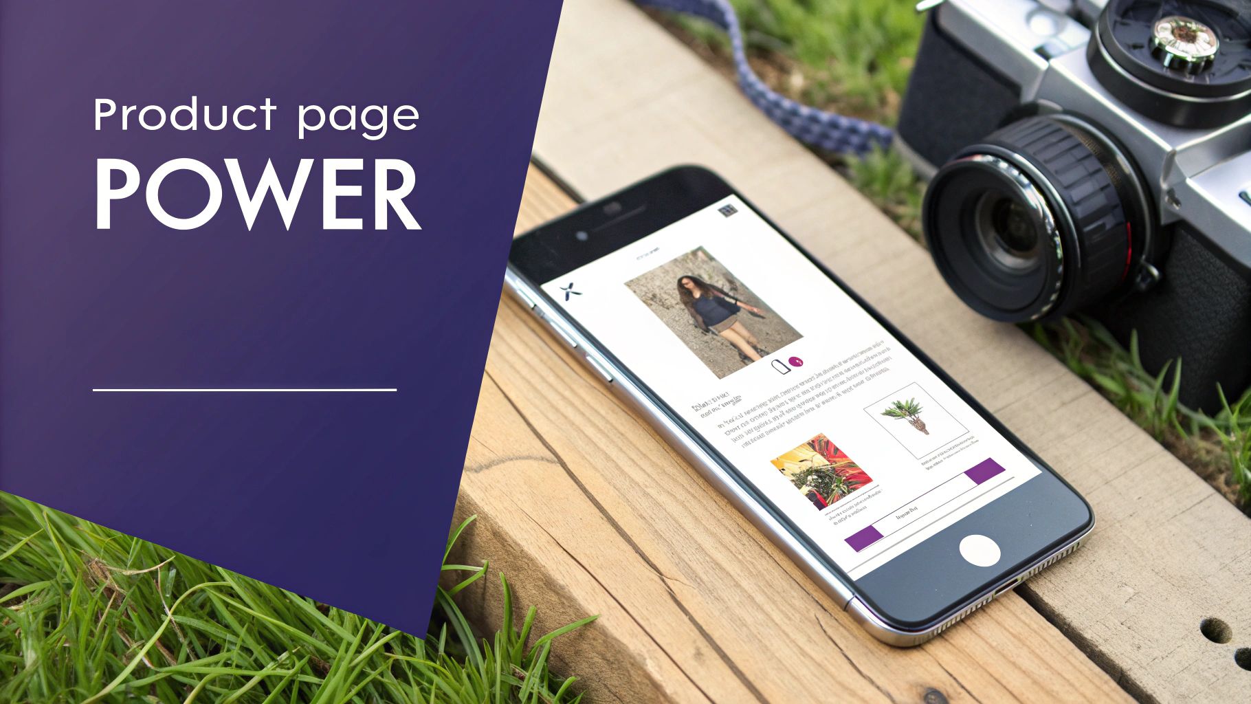 A smartphone displaying a detailed e-commerce product page, enhancing online shopping conversion rates.