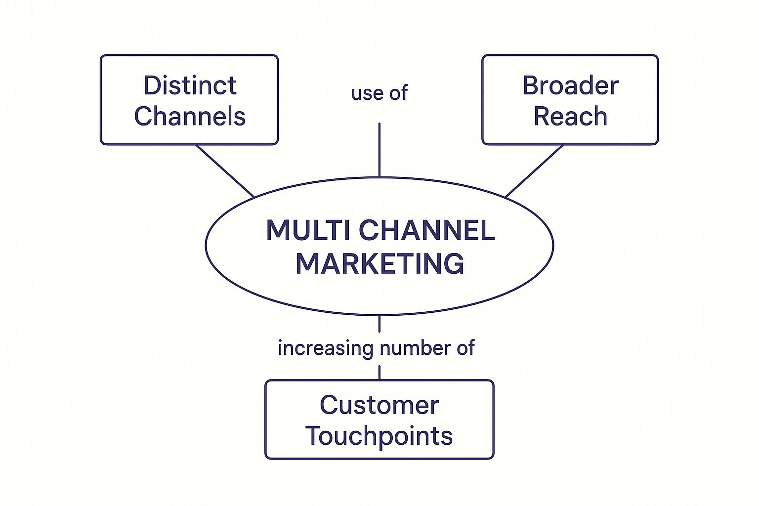 Infographic about what is multi channel marketing