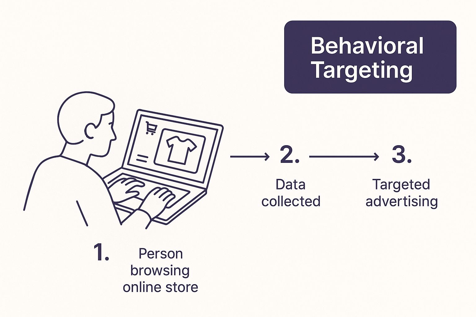 Infographic about what is behavioral targeting