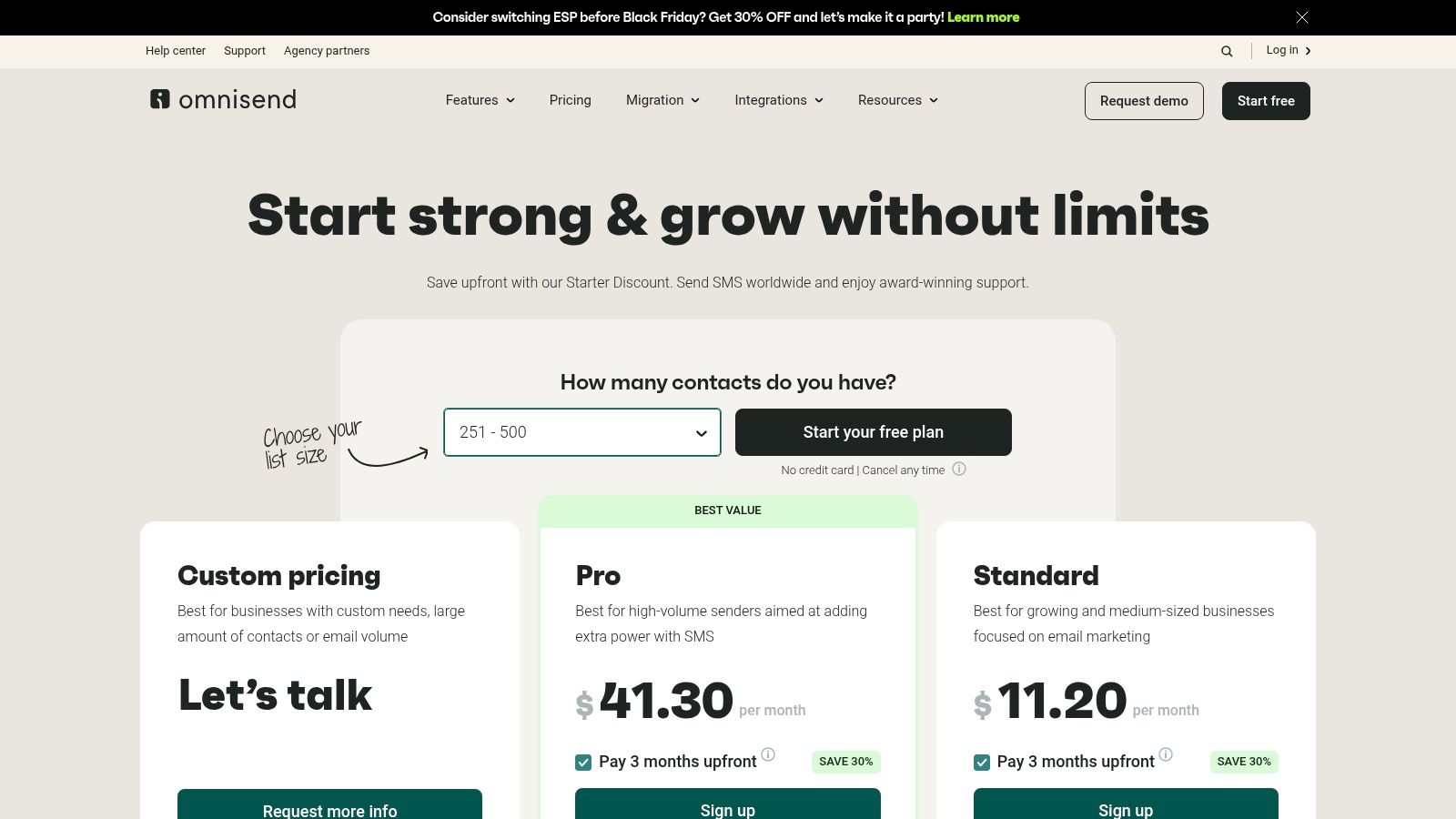 Omnisend — Ecommerce Email/SMS/Web Push with Abandoned Cart Automation