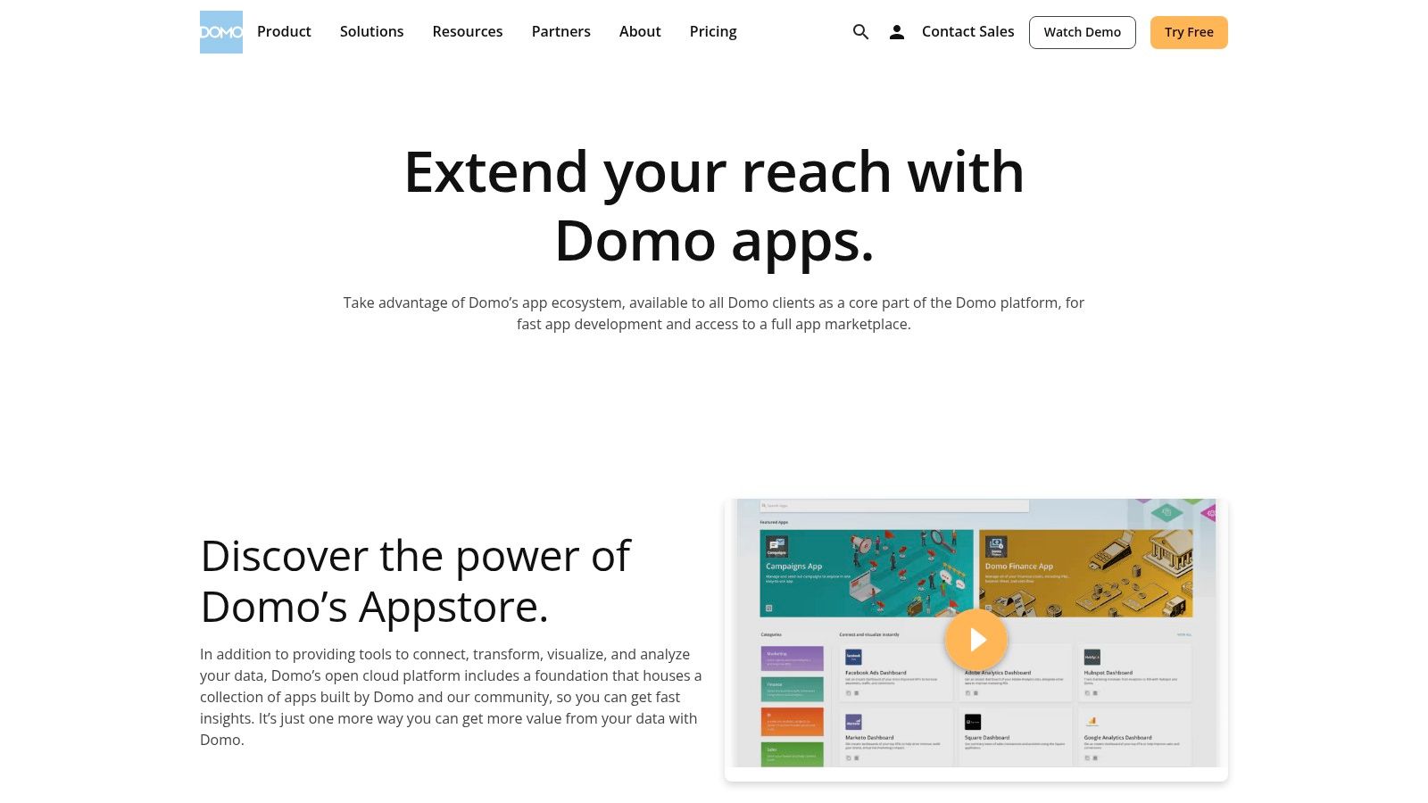 Domo – Appstore (Solutions, QuickStarts, and Gallery-Style Apps)