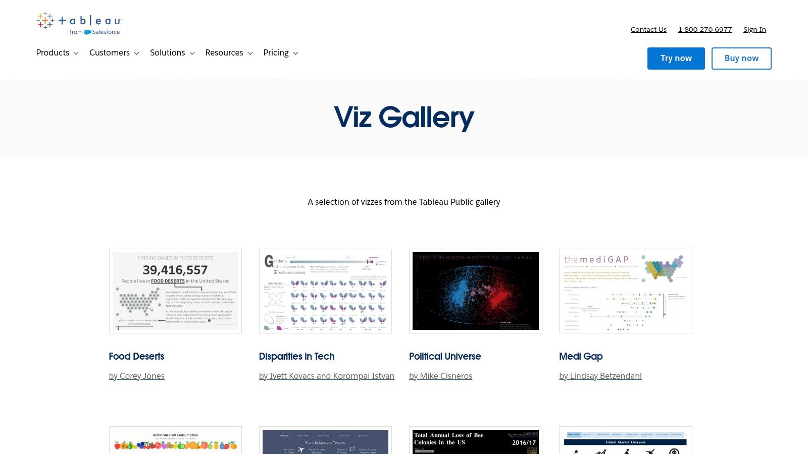 Tableau Viz Gallery (and Tableau Public)