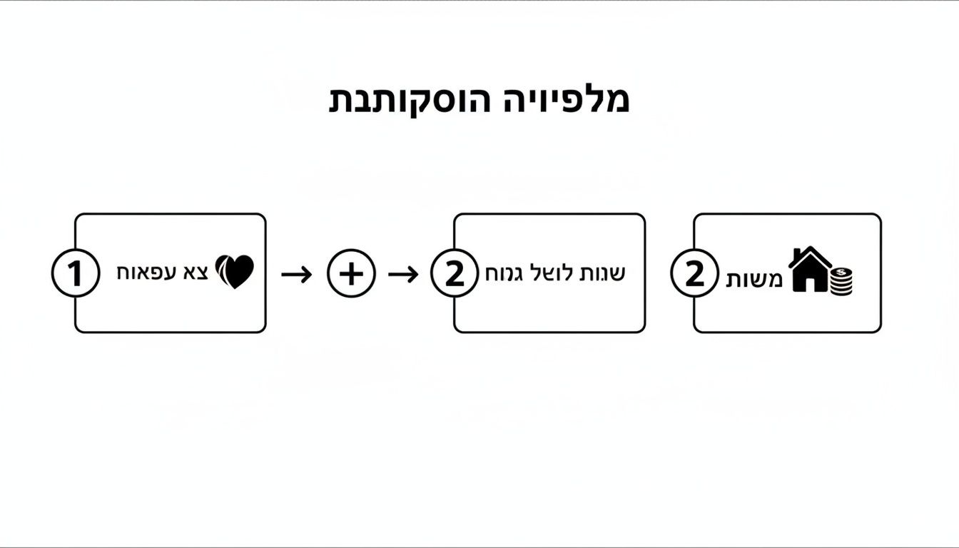 דיאגרמה המתארת שלבים או תנאים לידועים בציבור, כולל קשר רגשי, שנים ורכוש משותף.