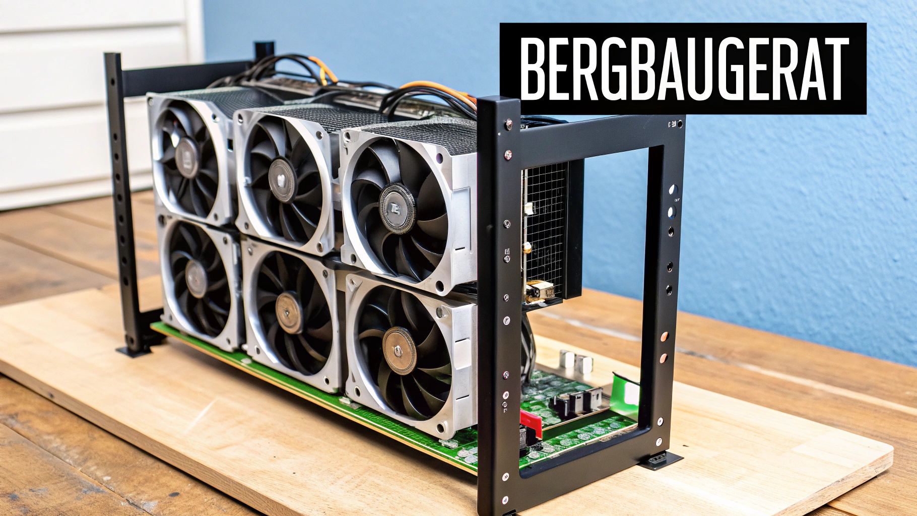 Was ist Bitcoin Mining? Alles Wichtige im Überblick Eine Reihe von ASIC-Minern, die in einem professionellen Rack montiert sind und laufen