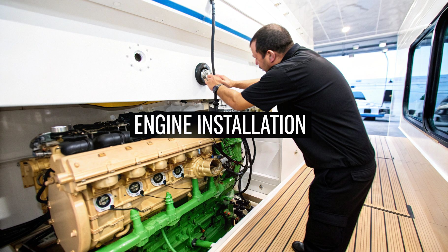 Engine Installation on Yacht