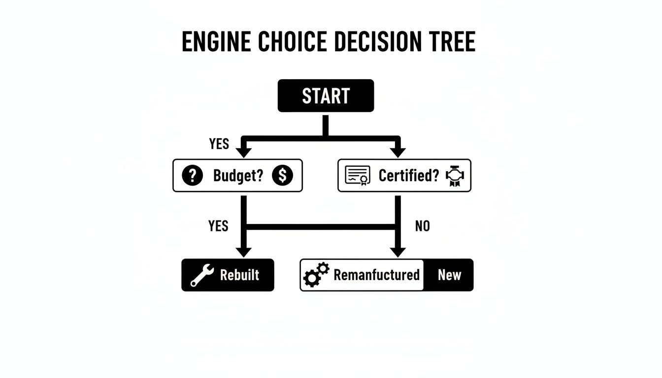 Infographic about rebuilt marine engine