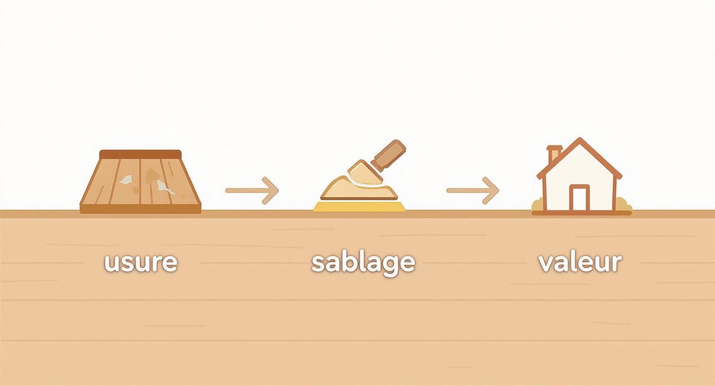 Infographic about sablage plancher laval