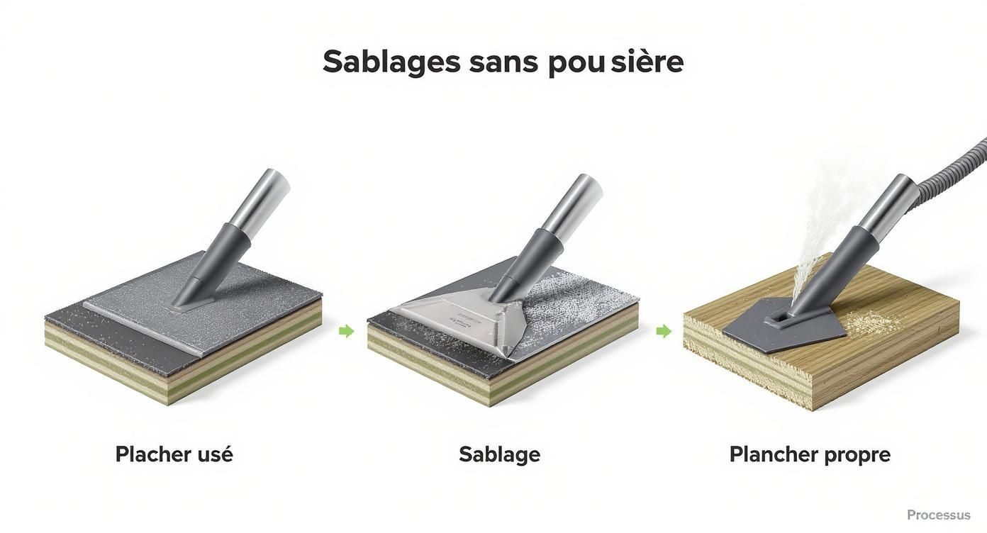 Infographic about sablage plancher blainville