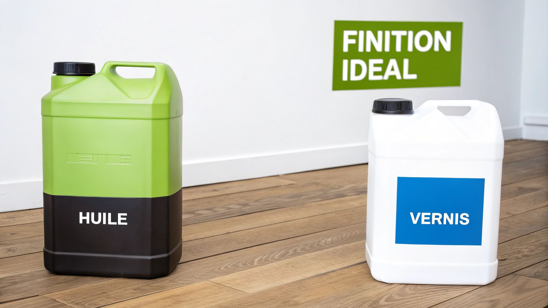 Une sélection d'échantillons de bois avec différentes finitions, allant du mat au brillant.
