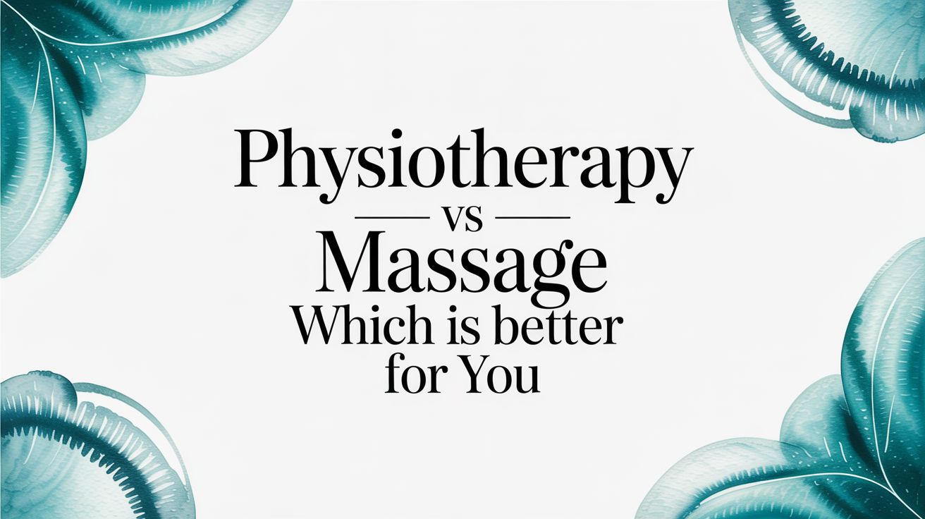 Physiotherapy vs Massage: Which Is Better for You?