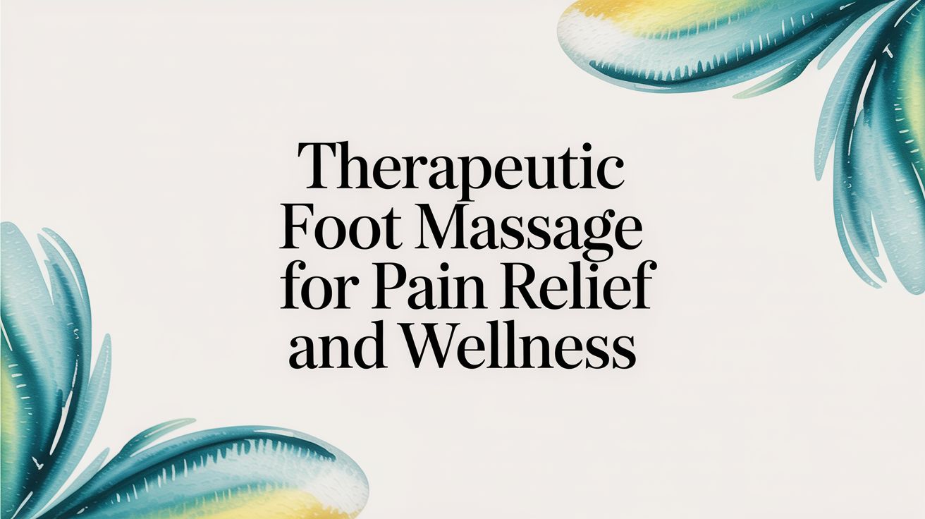 Therapeutic Foot Massage for Pain Relief and Wellness