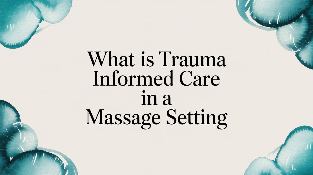What Is Trauma Informed Care in a Massage Setting