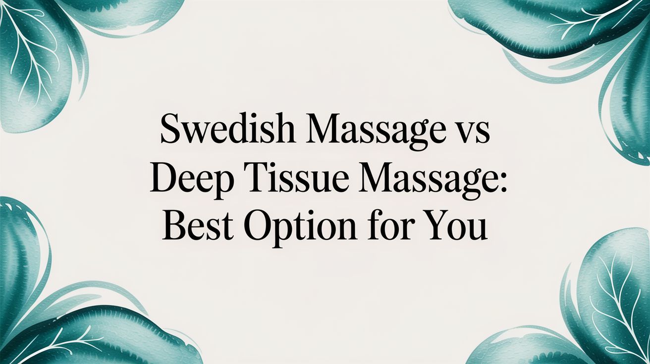 swedish massage vs deep tissue massage: Best option for you