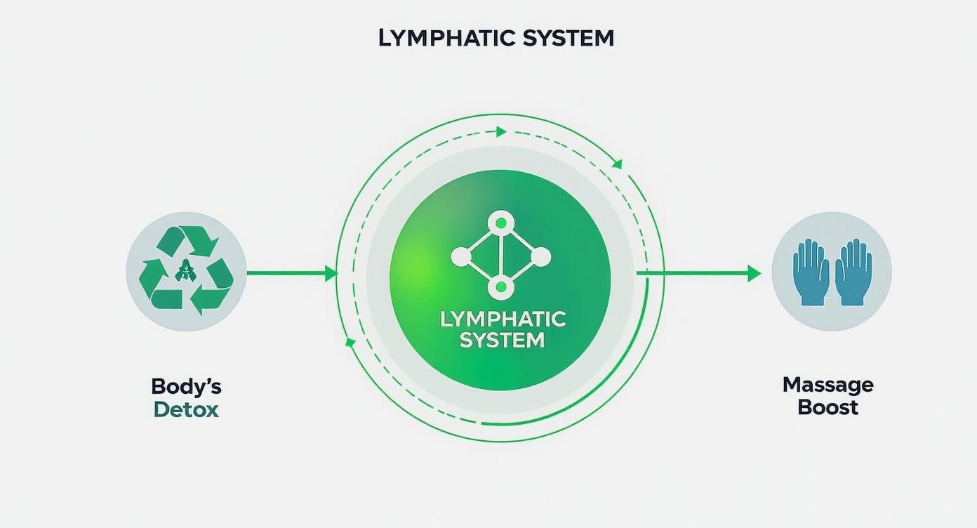 Infographic about brazilian lymphatic drainage massage