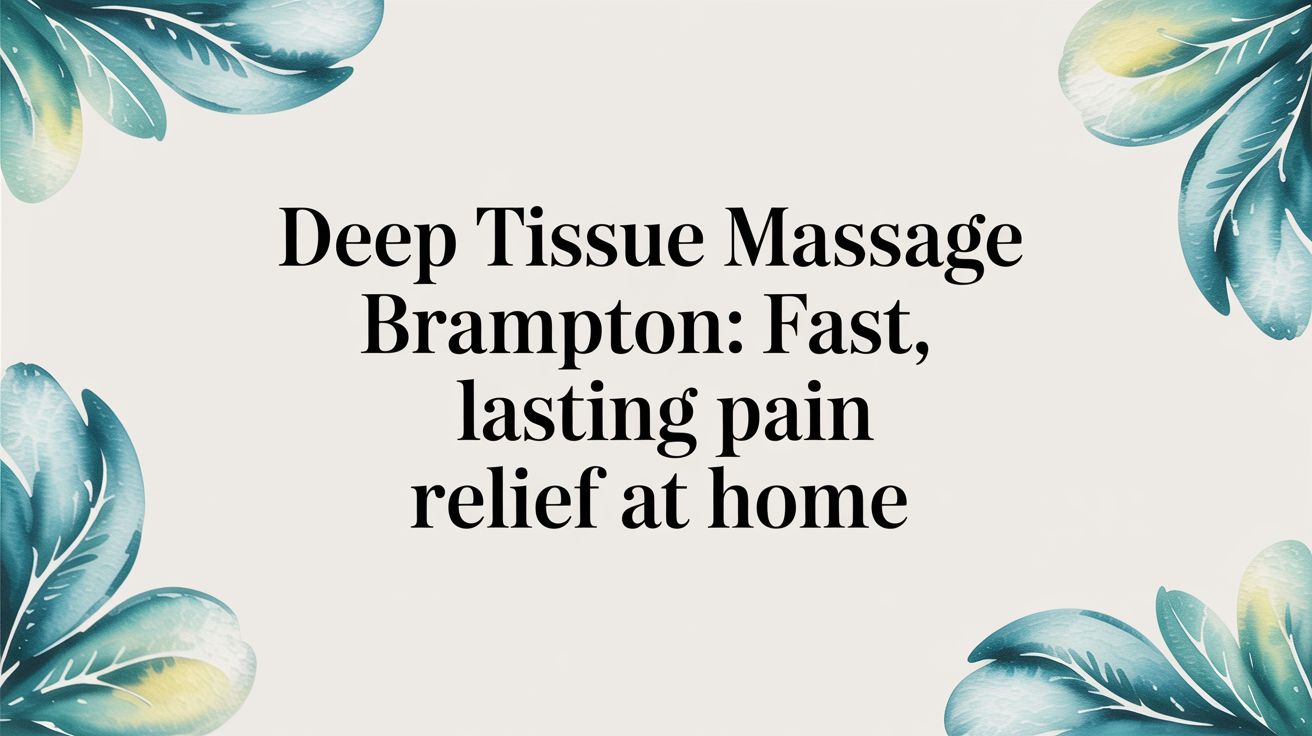 Deep tissue massage brampton: Fast, lasting pain relief at home